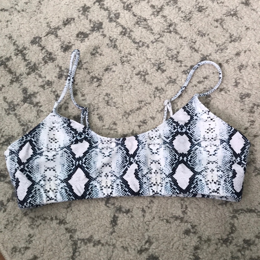 snake print bikini top
